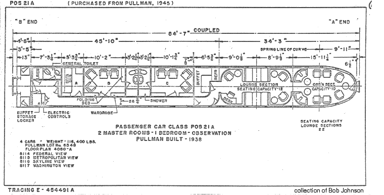 POS21a-2 Master Rooms, 1 Bedroom, Observation-Pullman Plan