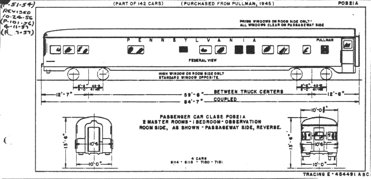 POS21a-2 Master Rooms, 1 Bedroom, Observation-Pullman Plan