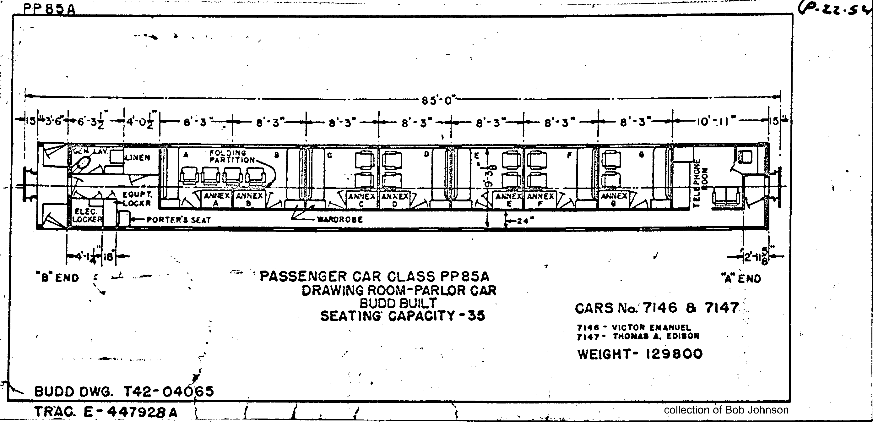 PP85a-Drawing Room, Parlor Car-Budd
