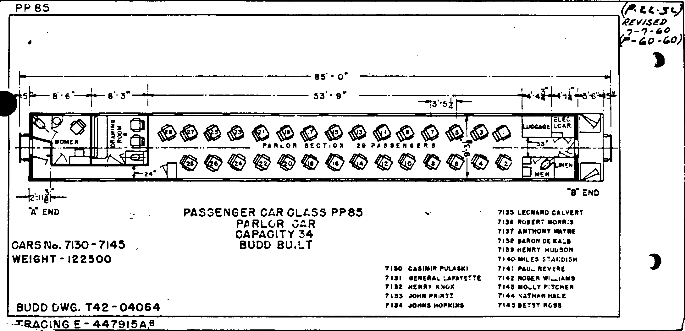 PP85-Drawing Room, Parlor Car-Budd