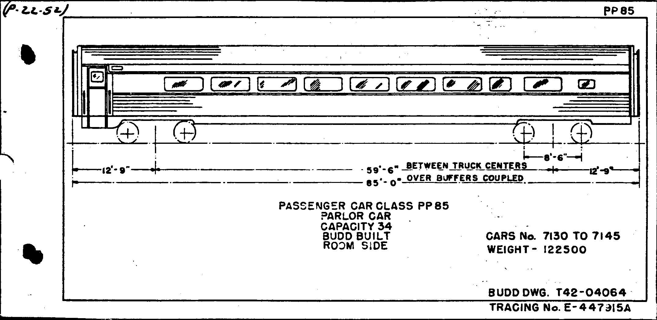 PP85-Drawing Room, Parlor Car-Budd