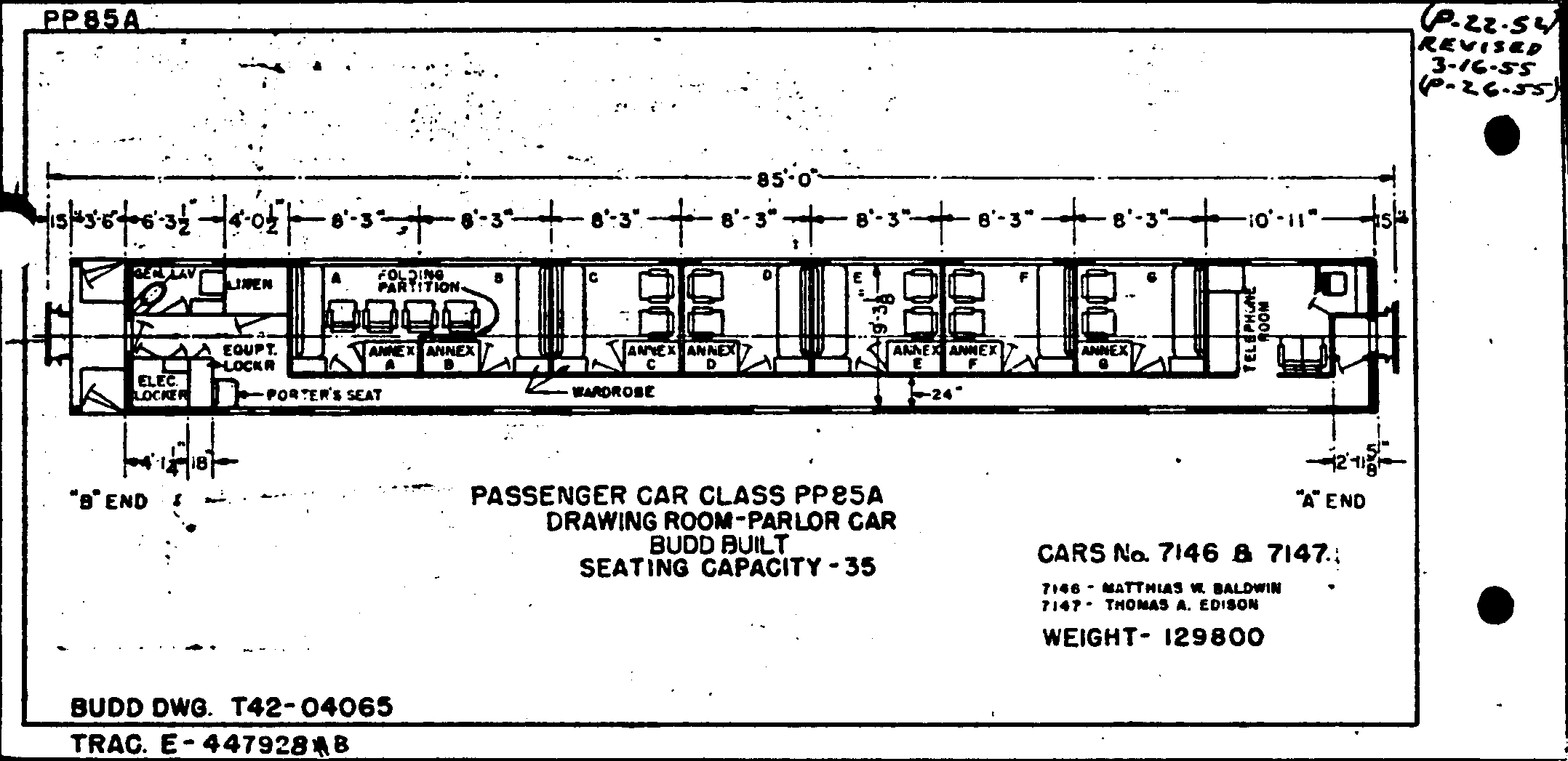 PP85a-Drawing Room, Parlor Car-Budd
