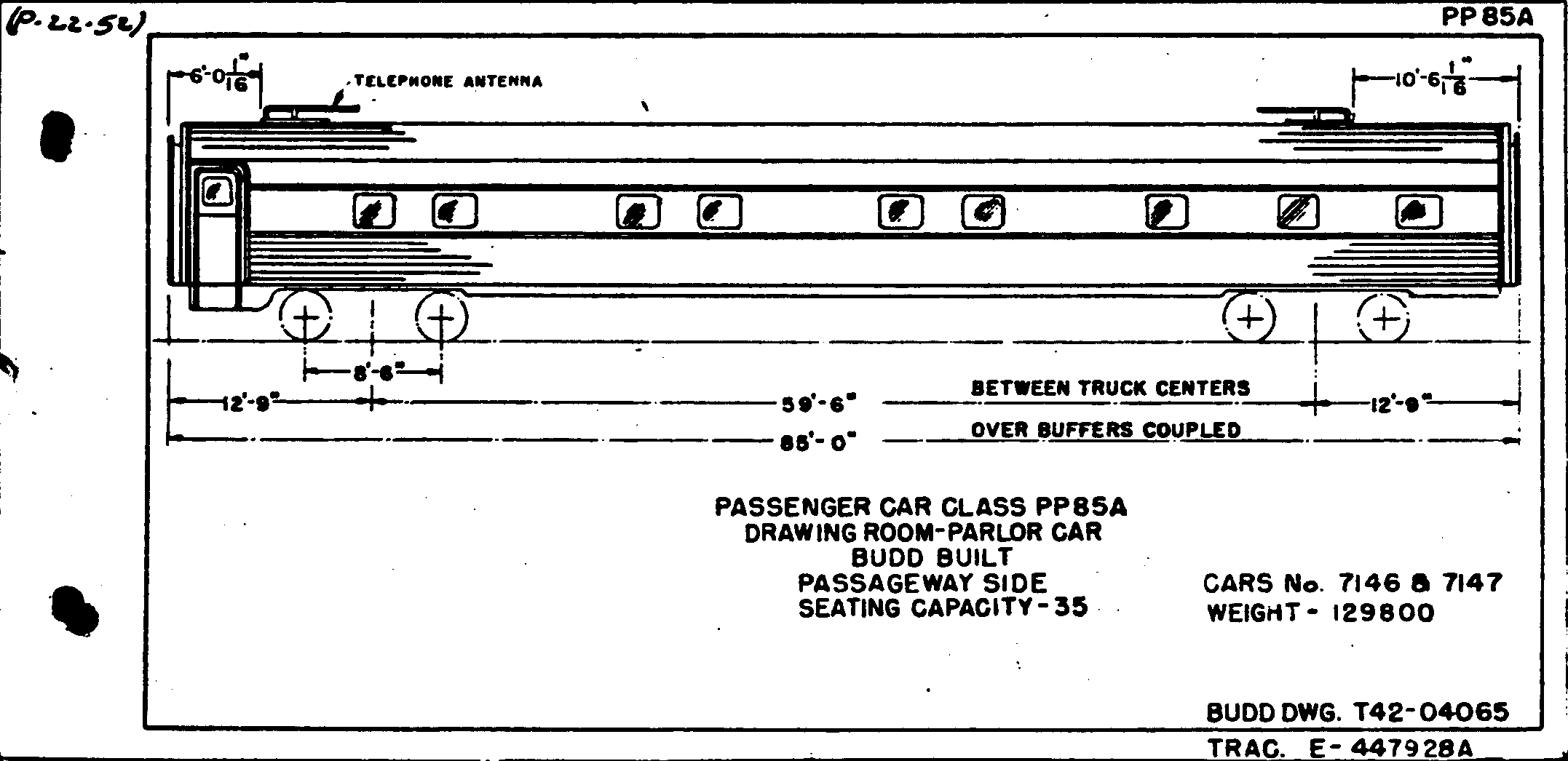 PP85a-Drawing Room, Parlor Car-Budd