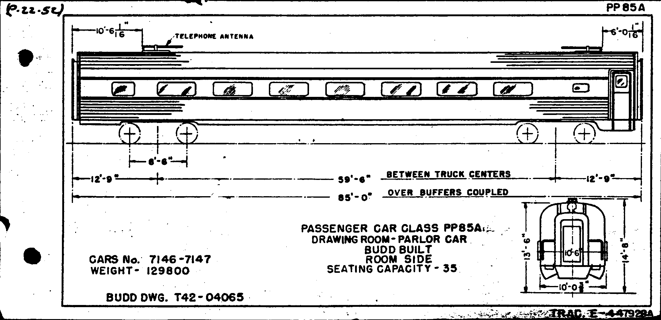 PP85a-Drawing Room, Parlor Car-Budd