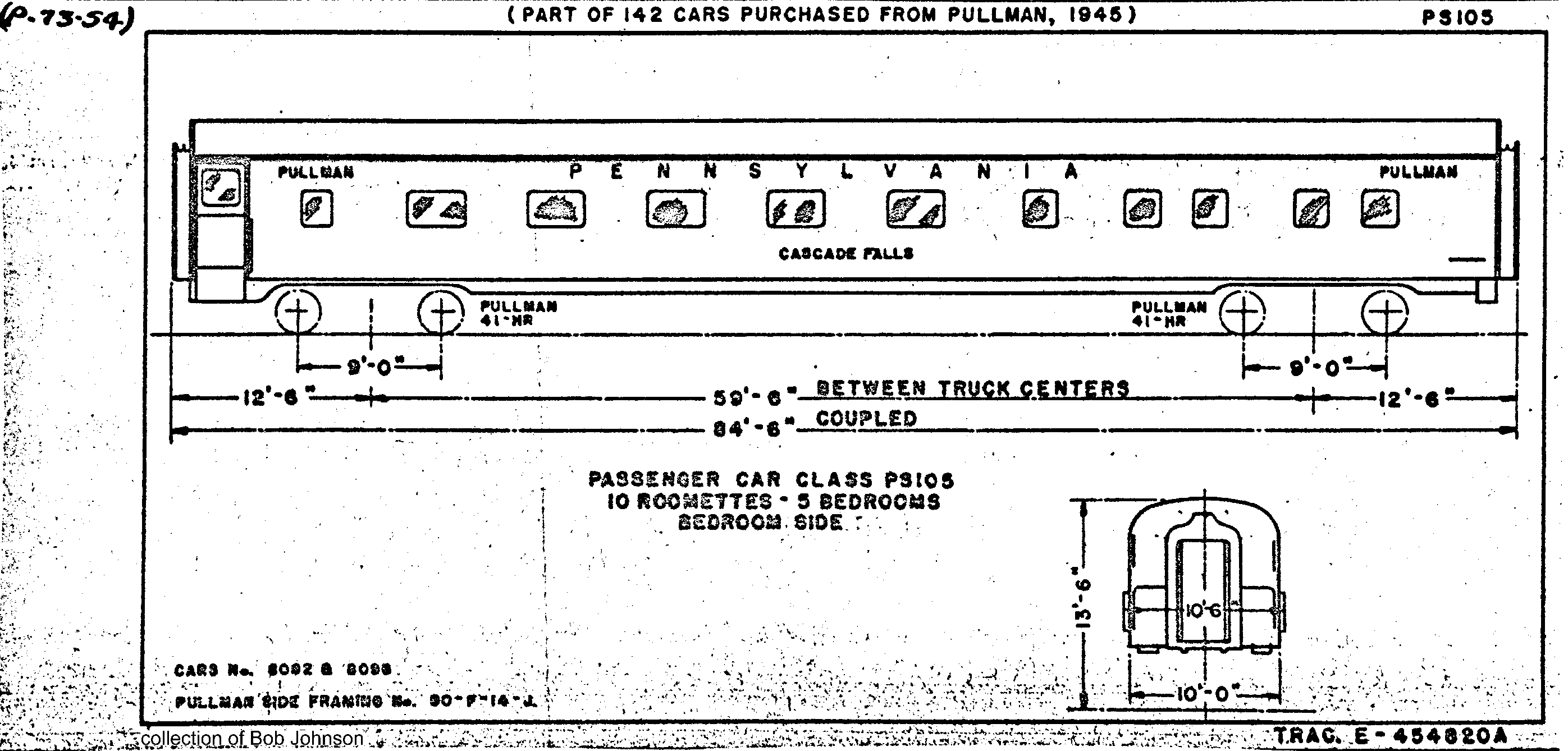 PS105-10 Roomettes, 5 Bedrooms-Pullman