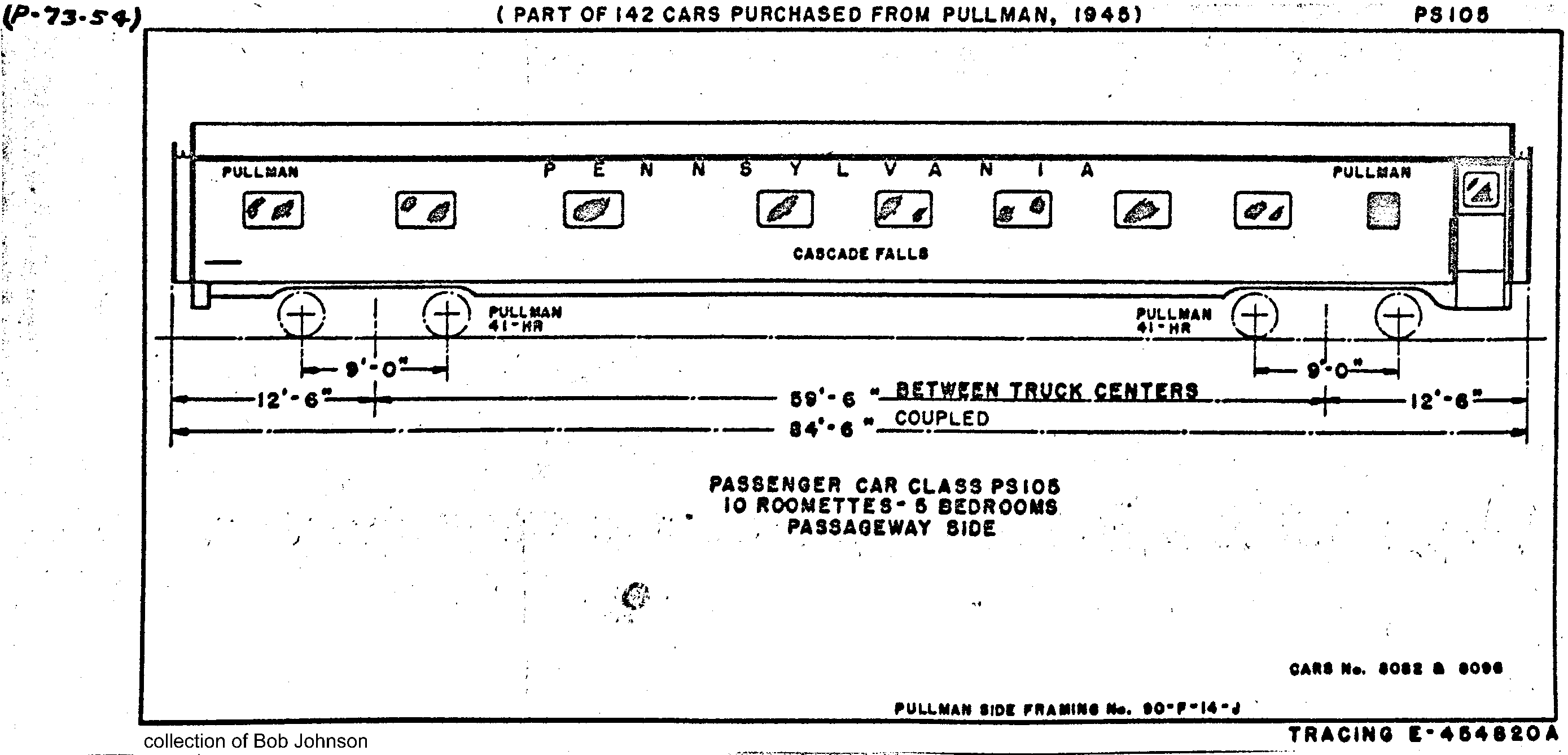 PS105-10 Roomettes, 5 Bedrooms-Pullman