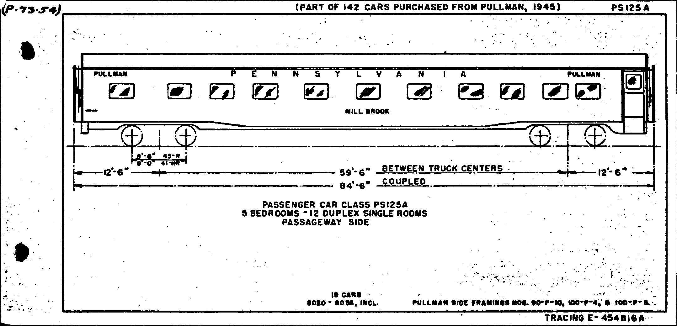 PS125A-5 bedroom, 12 duplex single-Pullman