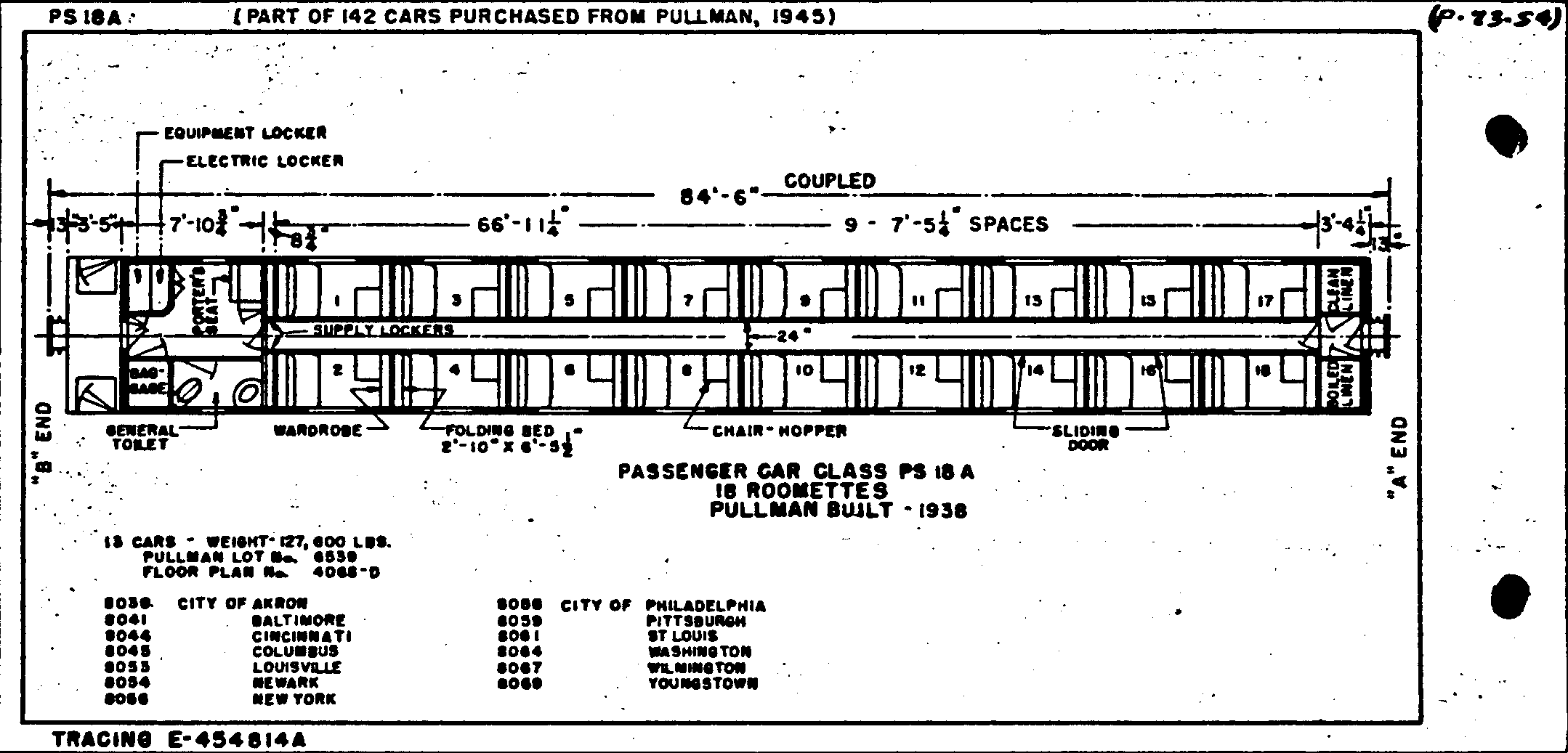 PS18A-18 Roomettes-Pullman