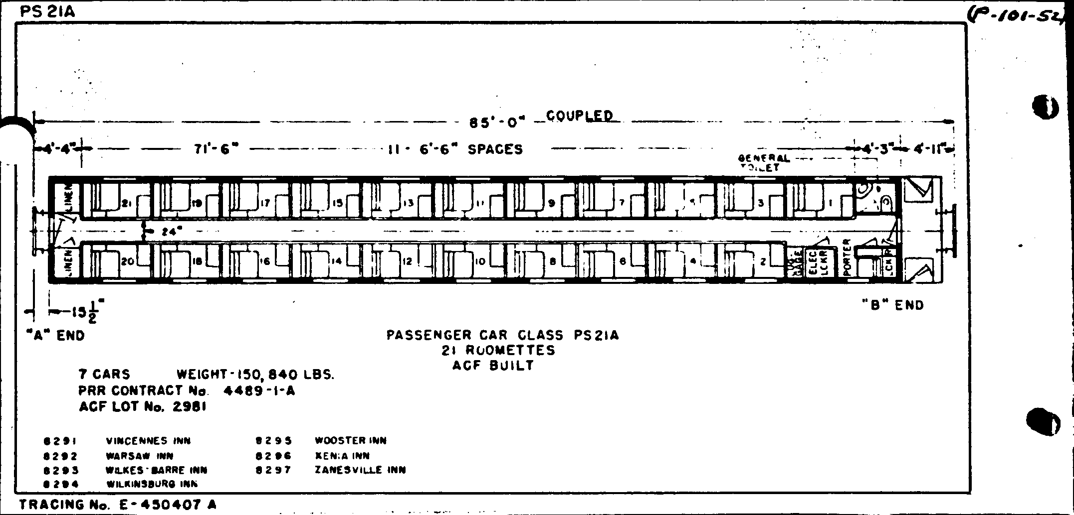 PS21A-21 Roomettes-ACF