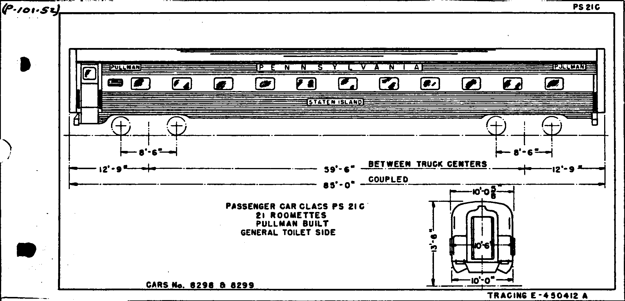 PS21C-21 Roomettes-Pullman