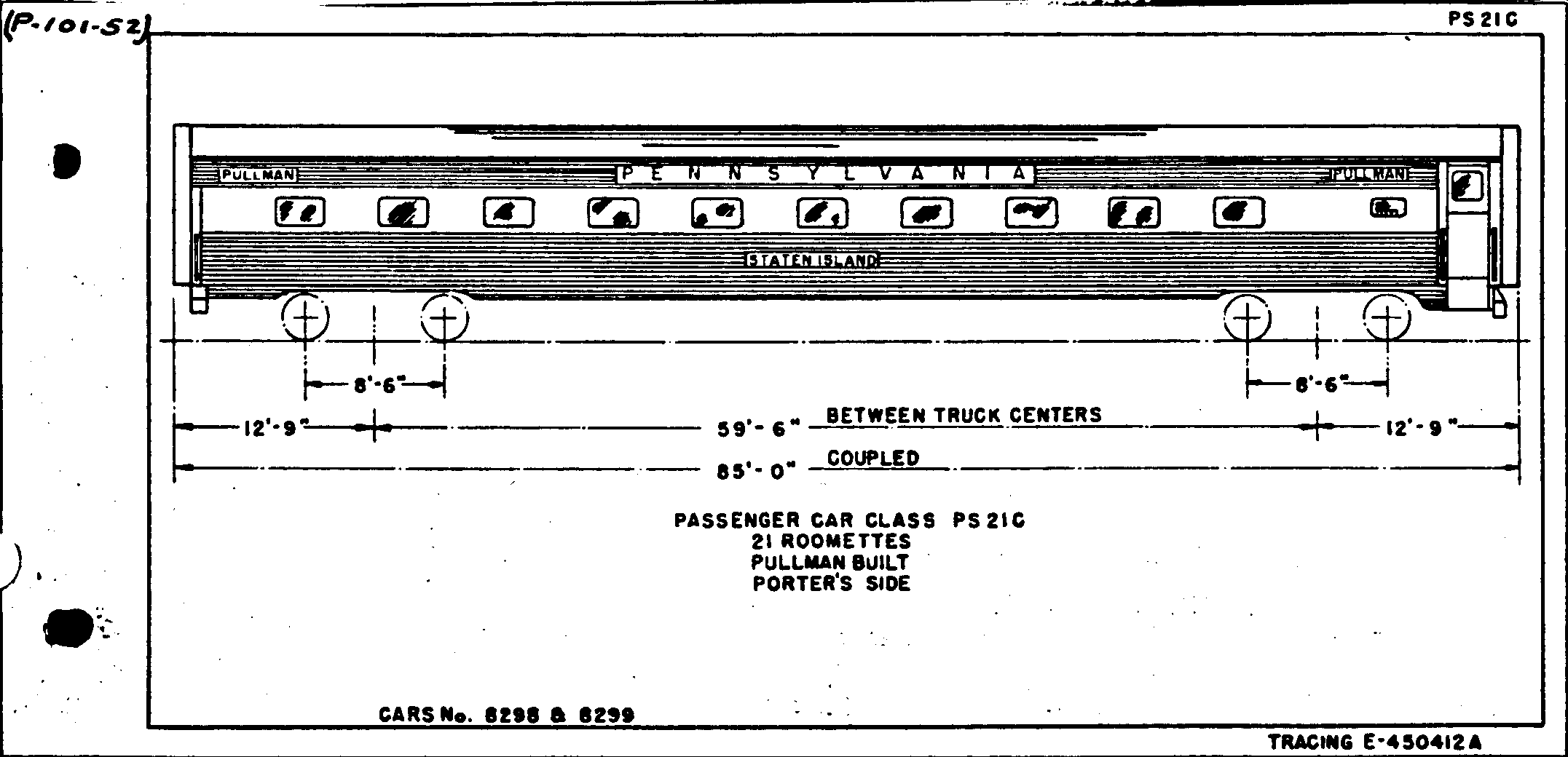 PS21C-21 Roomettes-Pullman