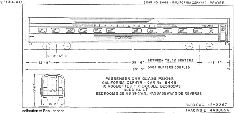 PS106B-10 Roomettes, 6 dbl bedrooms-Budd