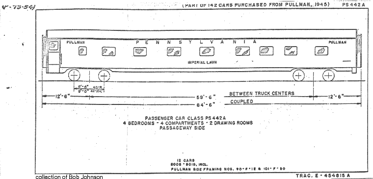 PS442a-4 dbl bedroom, 4 compartment, 2 drawing room-Pullman