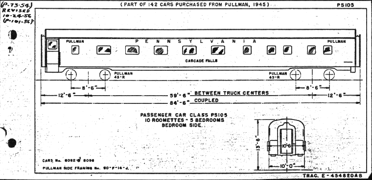 PS105-10 Roomettes, 5 Bedrooms-Pullman