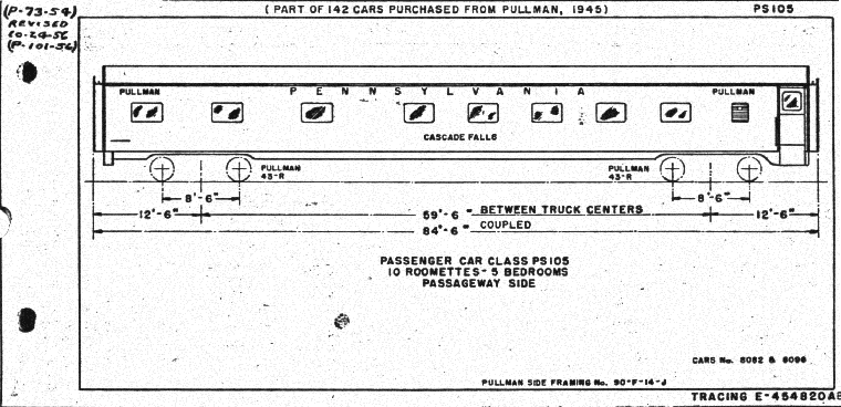 PS105-10 Roomettes, 5 Bedrooms-Pullman