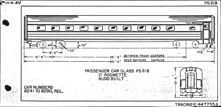 PS21B-21 Roomettes-Budd
