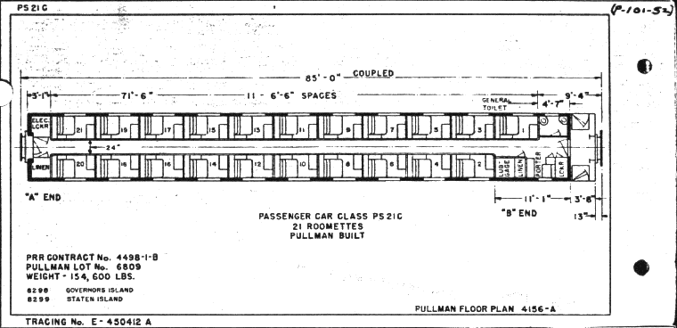 PS21C-21 Roomettes-Pullman