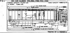 Diagram of PRR class X56,X56a,X56b,X56c,X56d 
