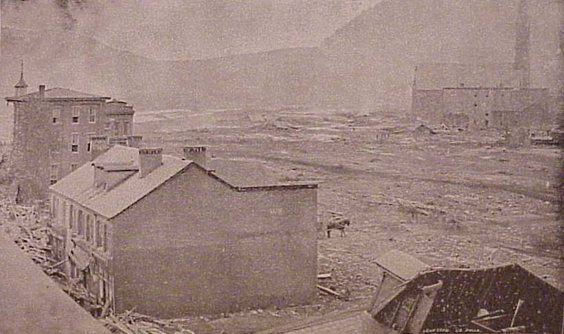 Ruins Showing The Path Of The Flood