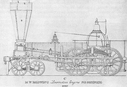 Baldwin Passenger Locomotive built for the Camden and Amboy